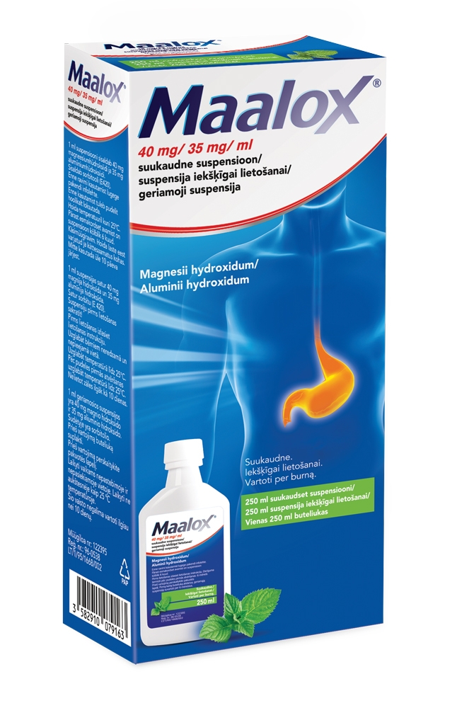Maalox +40mg 250ml 35mg