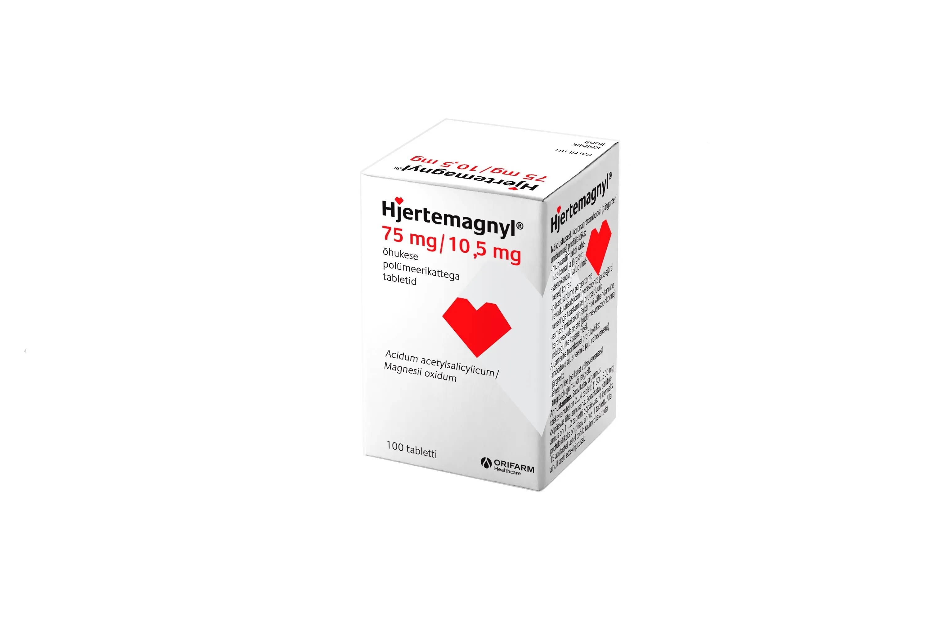 Hjertemagnyl +10.5mg 75mg · 100 tabletti