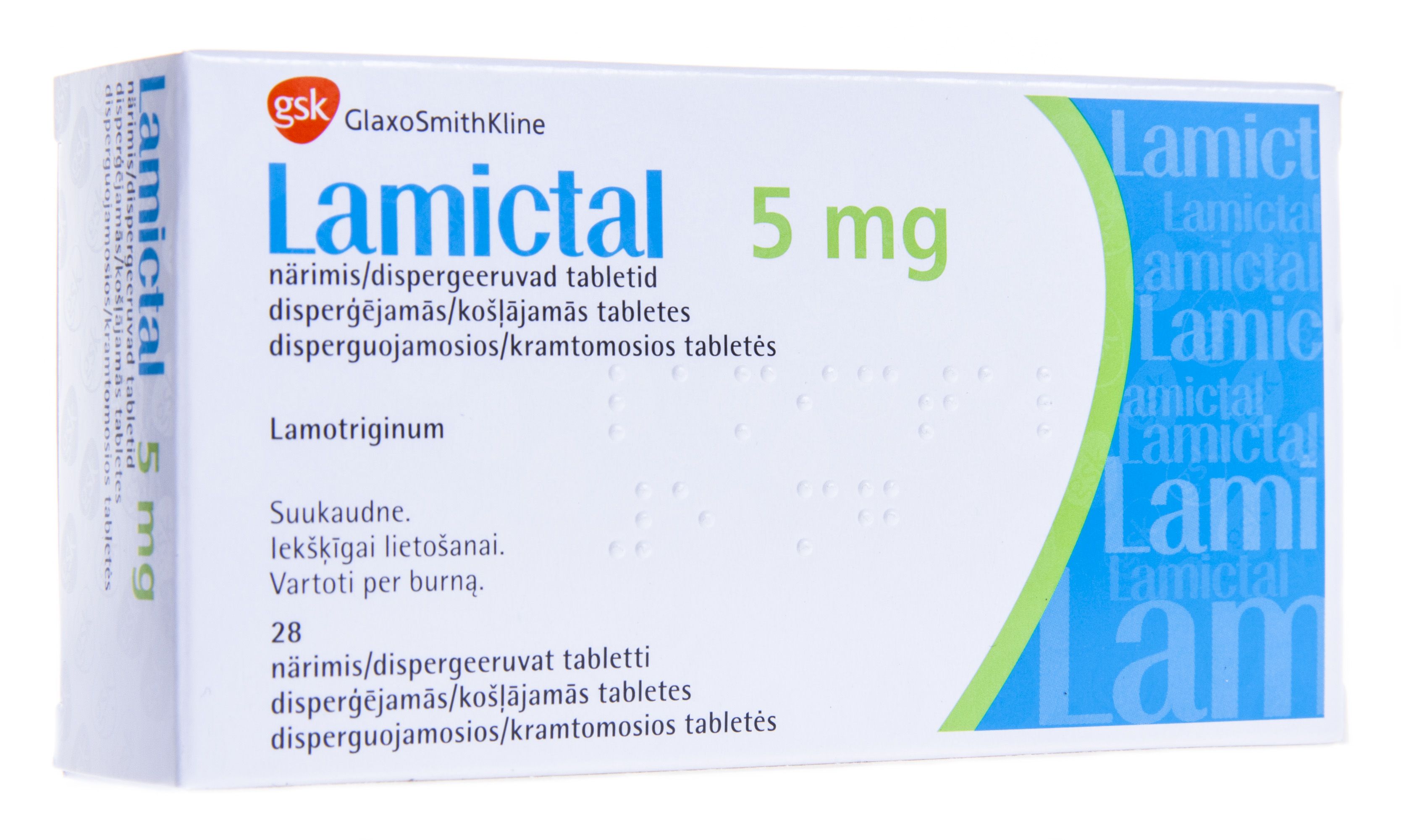Lamictal Närimis/disp 5mg · 28 tabletti